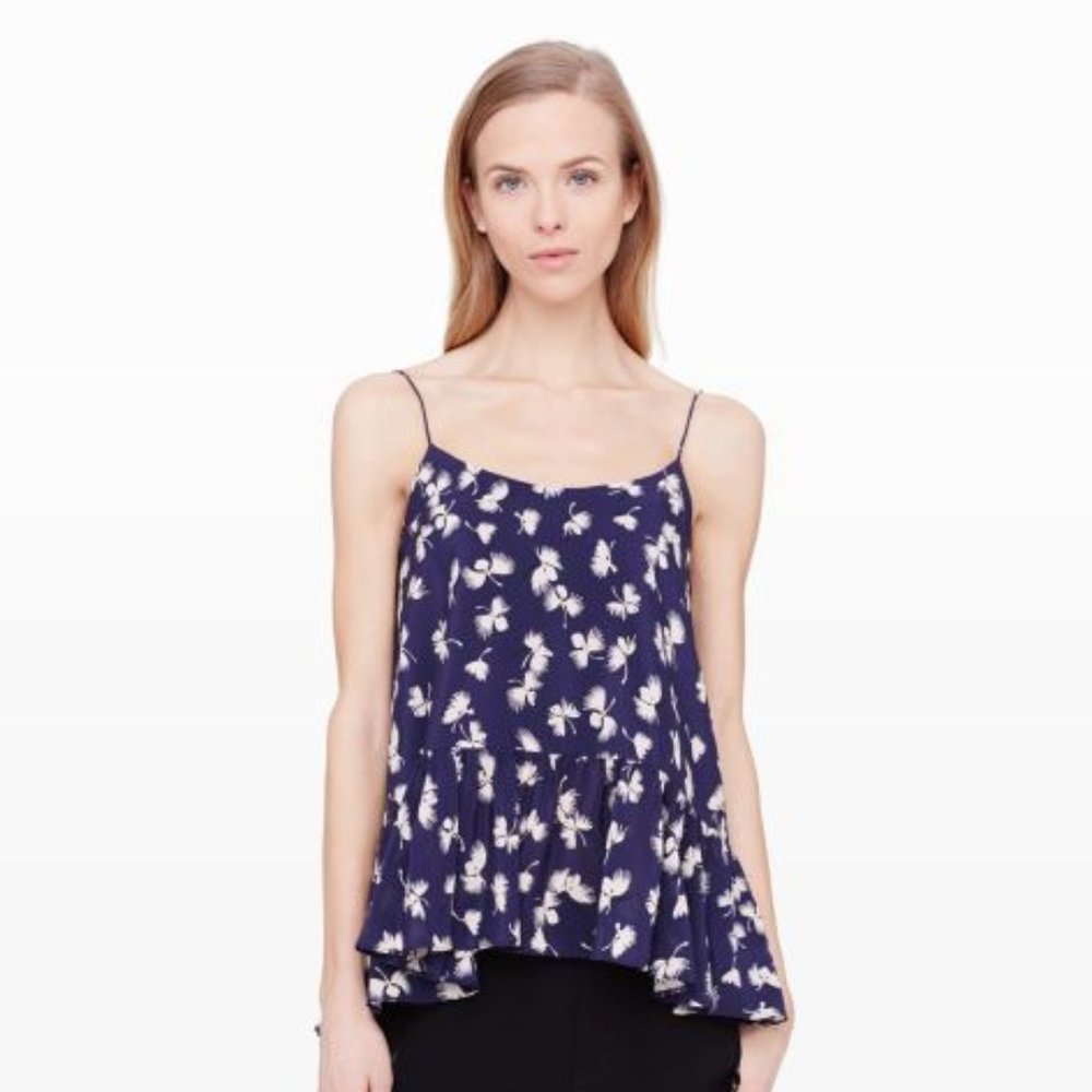 Club Monaco Benicia Print Camisole Navy